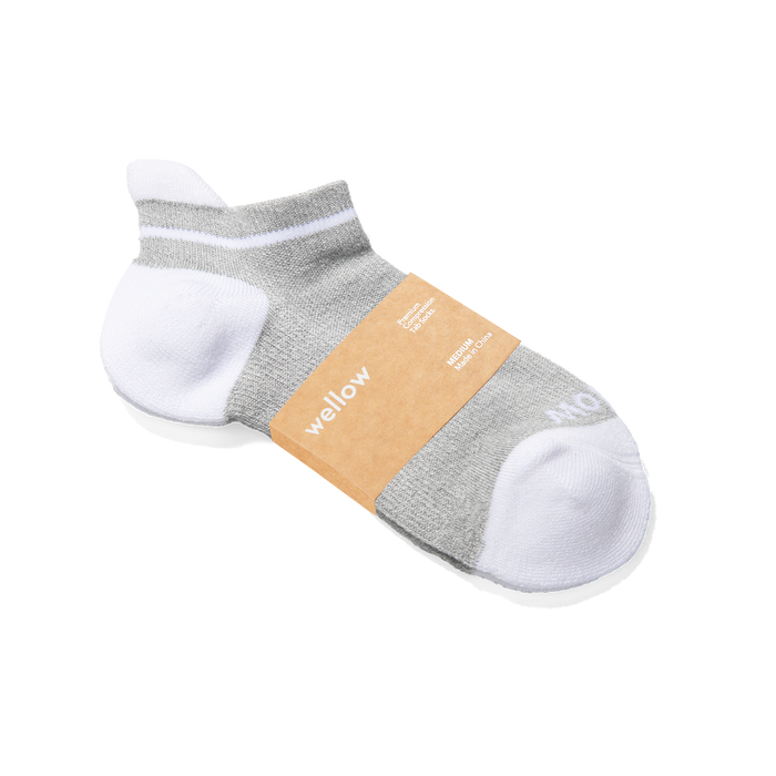 Grey Heather Twist Tab Socks