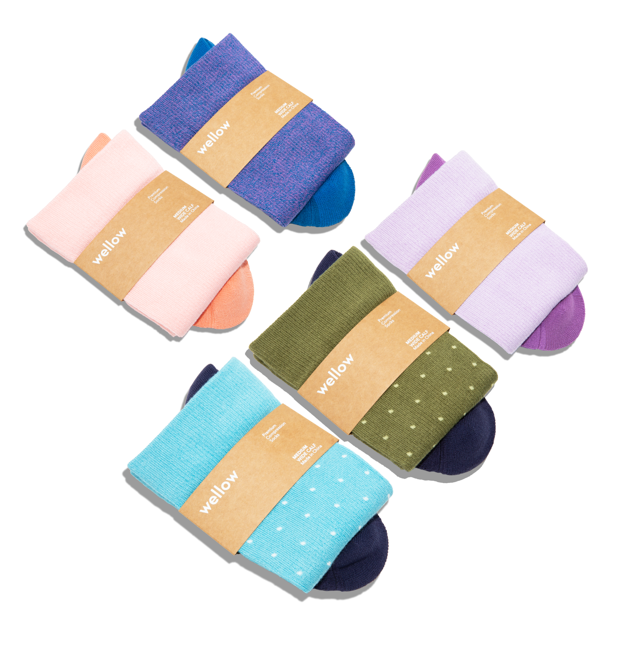 Vivid Vibes - 5 Pack - Wide Calf – Wellow