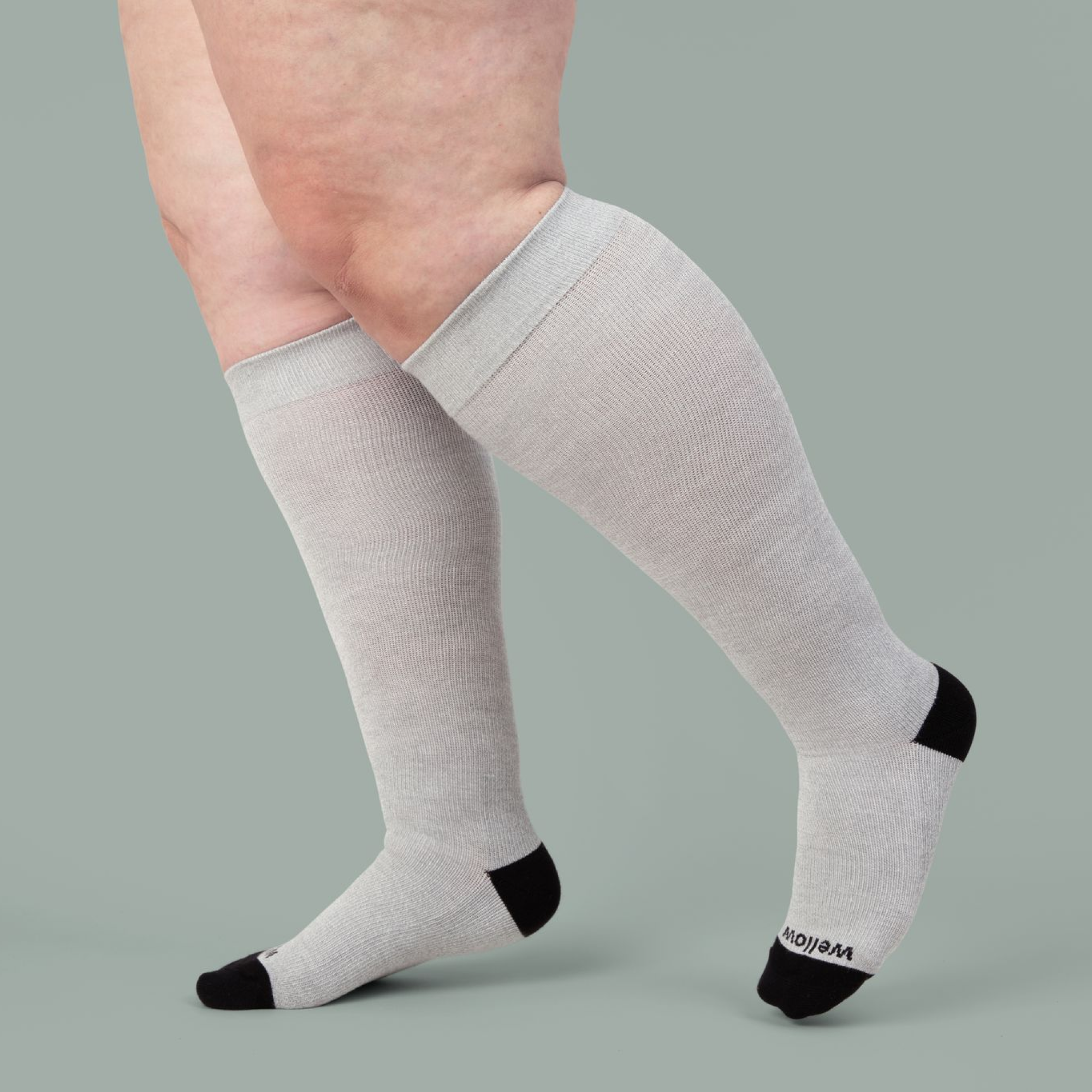 Black Heather- Wide Calf | Compression Socks | Single Pair – Wellow