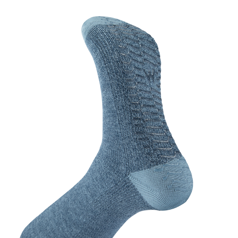 Blue Steel Twist - Grip Socks - Wide Calf