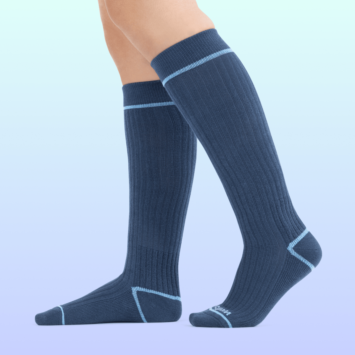 Dark Denim Outline Rib