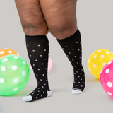 Black Classic Dot - Wide Calf