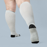 Heather Black - Grip Socks - Wide Calf - 3 Pack