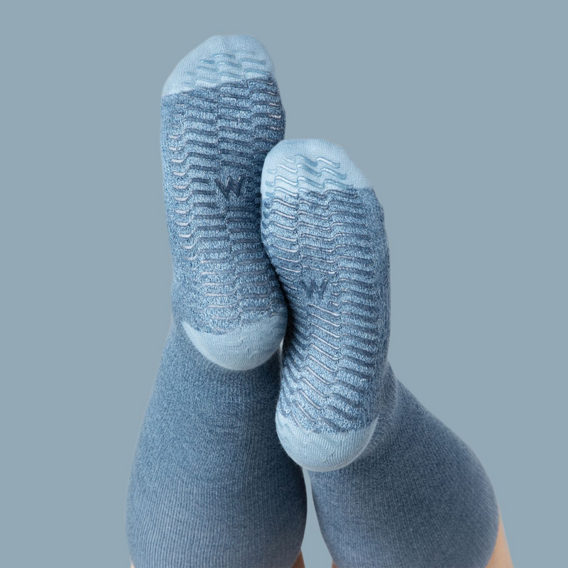 Blue Steel Twist - Grip Socks
