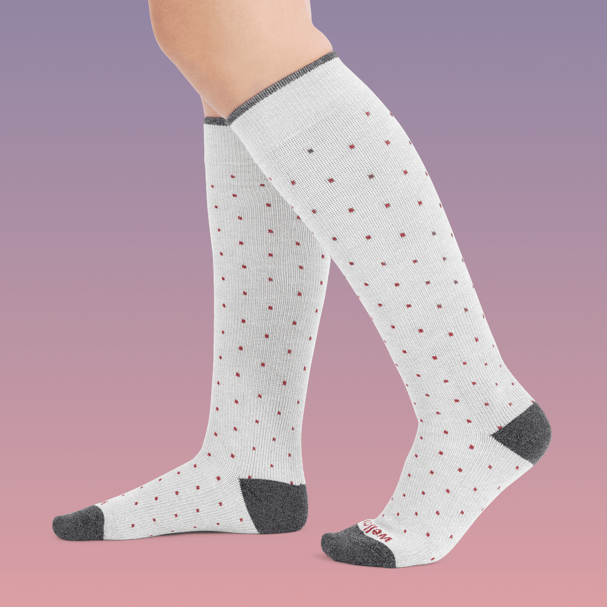 Gray Heather Dots