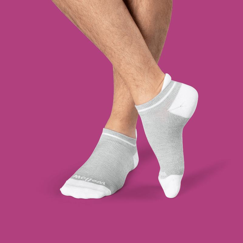 Grey Heather Twist Tab Socks