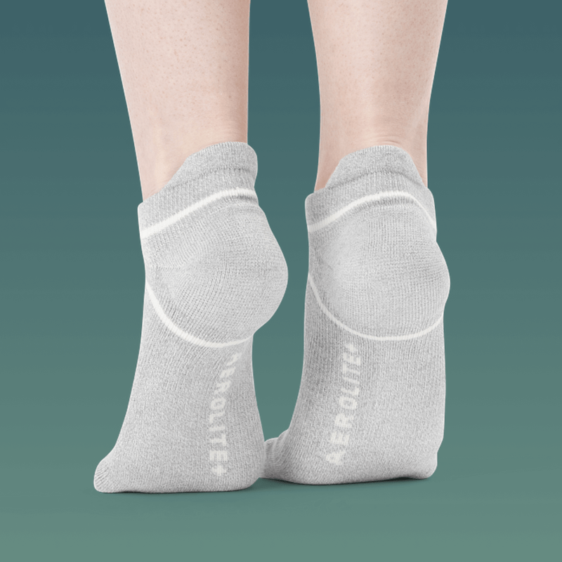 Grey Heather Twist - Ankle Aerolite+