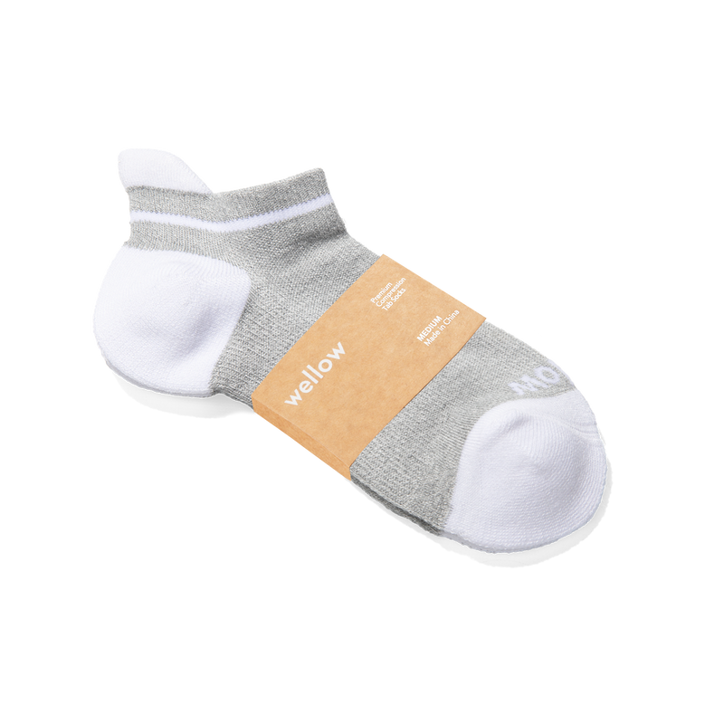 Grey Heather Twist Tab Socks