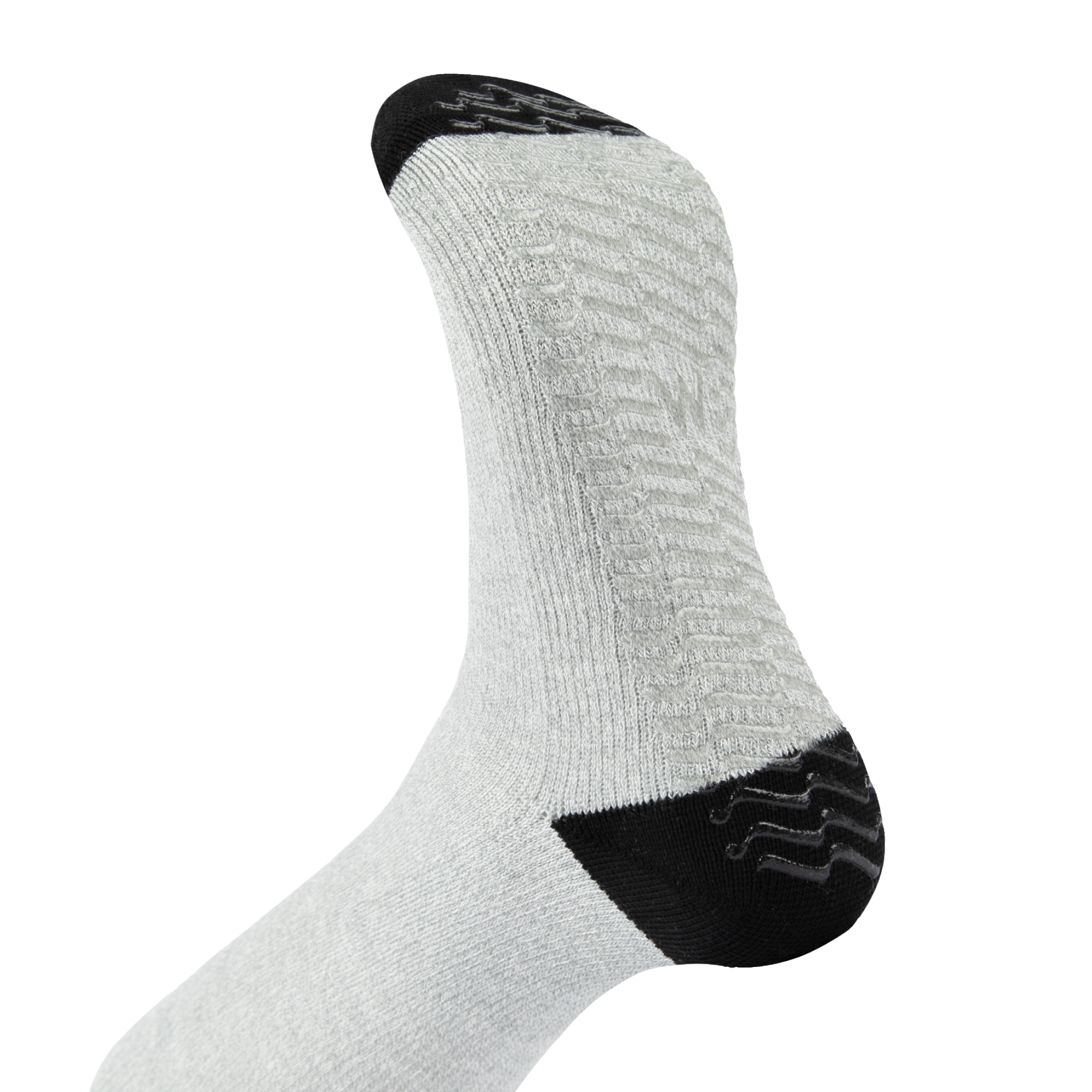 Heather Black - Grip Socks - Wide Calf - 3 Pack