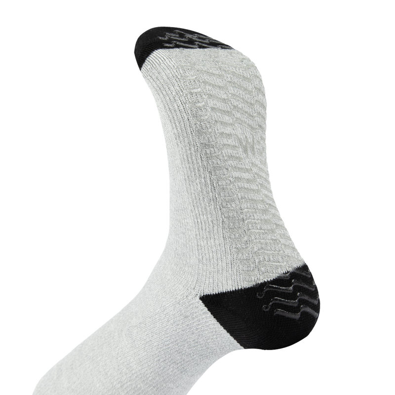 Heather Black - Grip Socks - Wide Calf - 3 Pack