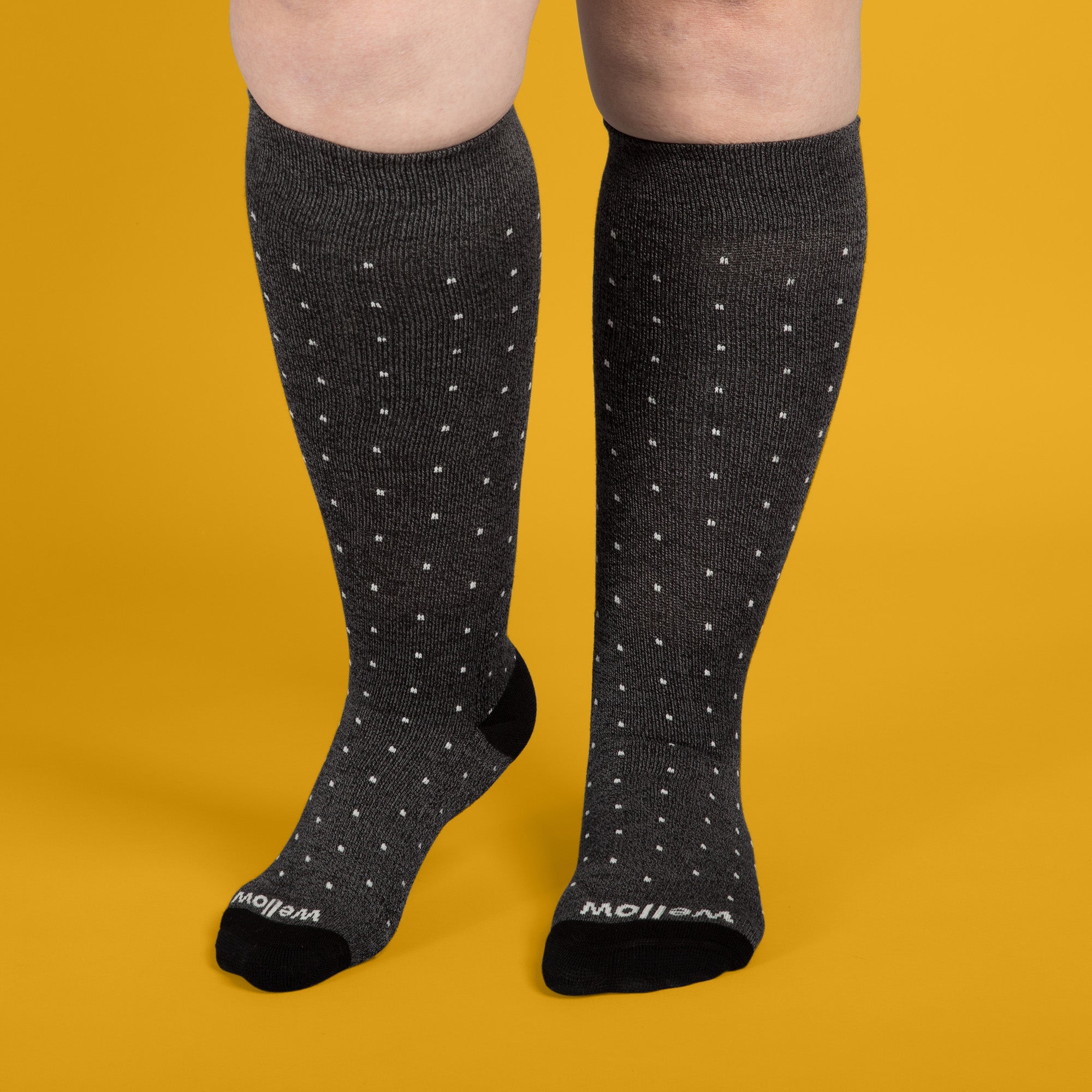 Black Dot Compression Socks Single Pair Wellow