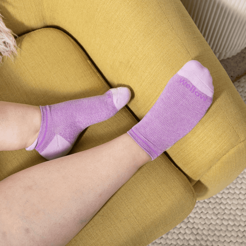 Lavendar Twist Tab Socks