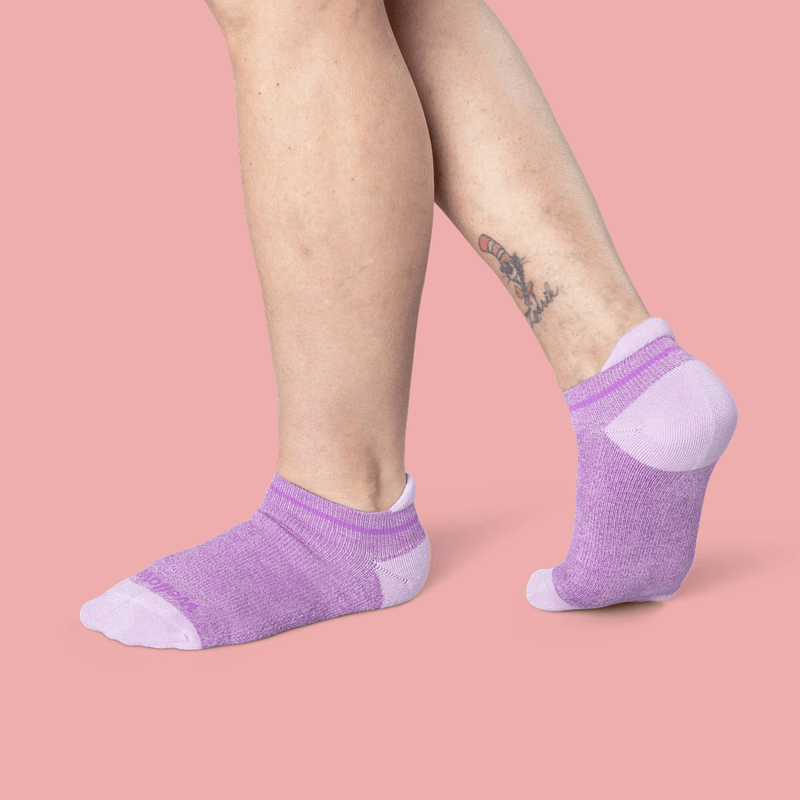 Lavendar Twist Tab Socks