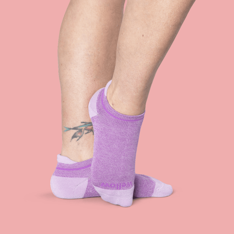 Lavendar Twist Tab Socks