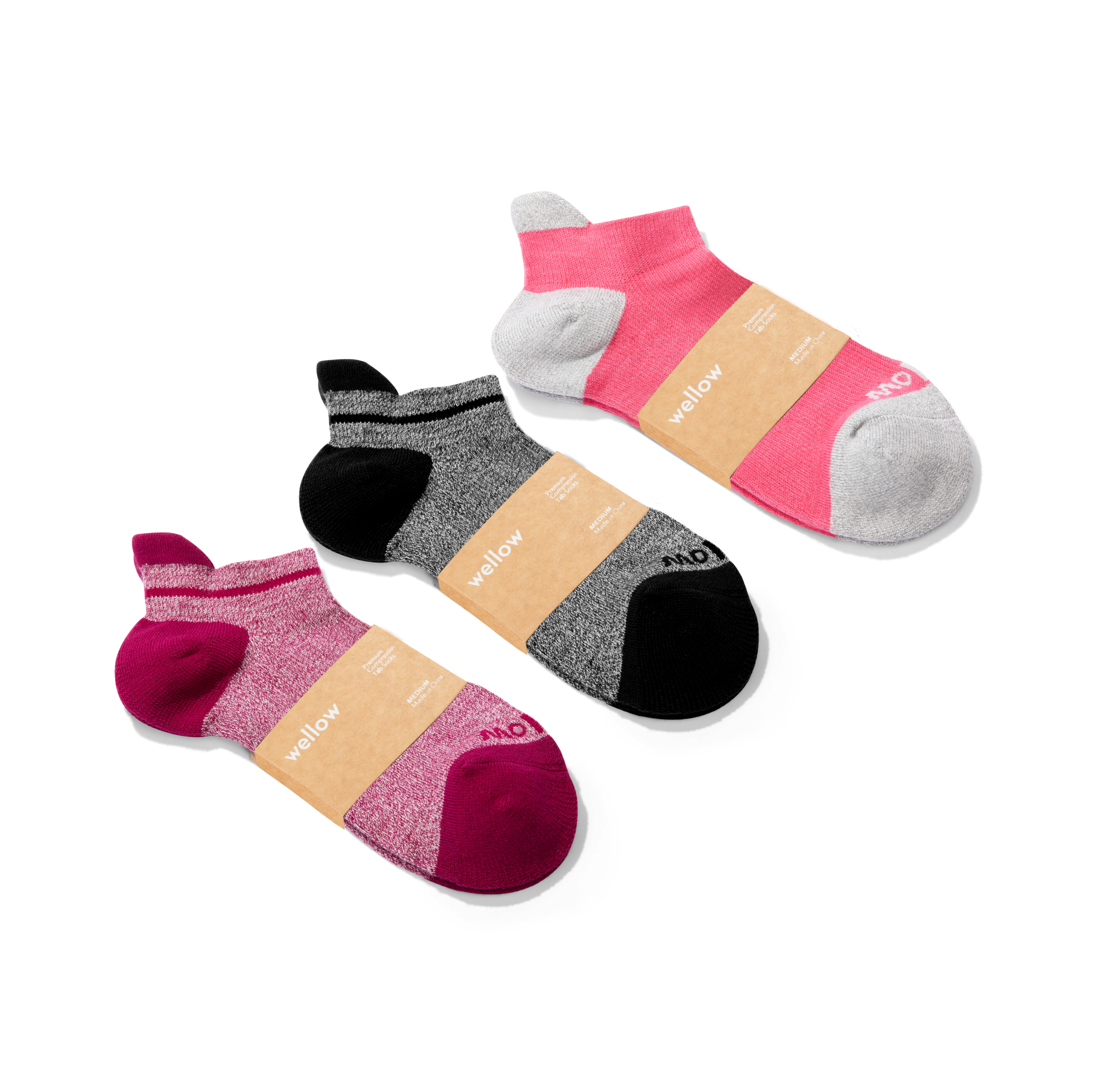 Pulsar Pink Trio - Ankle Sock - 3 Pack