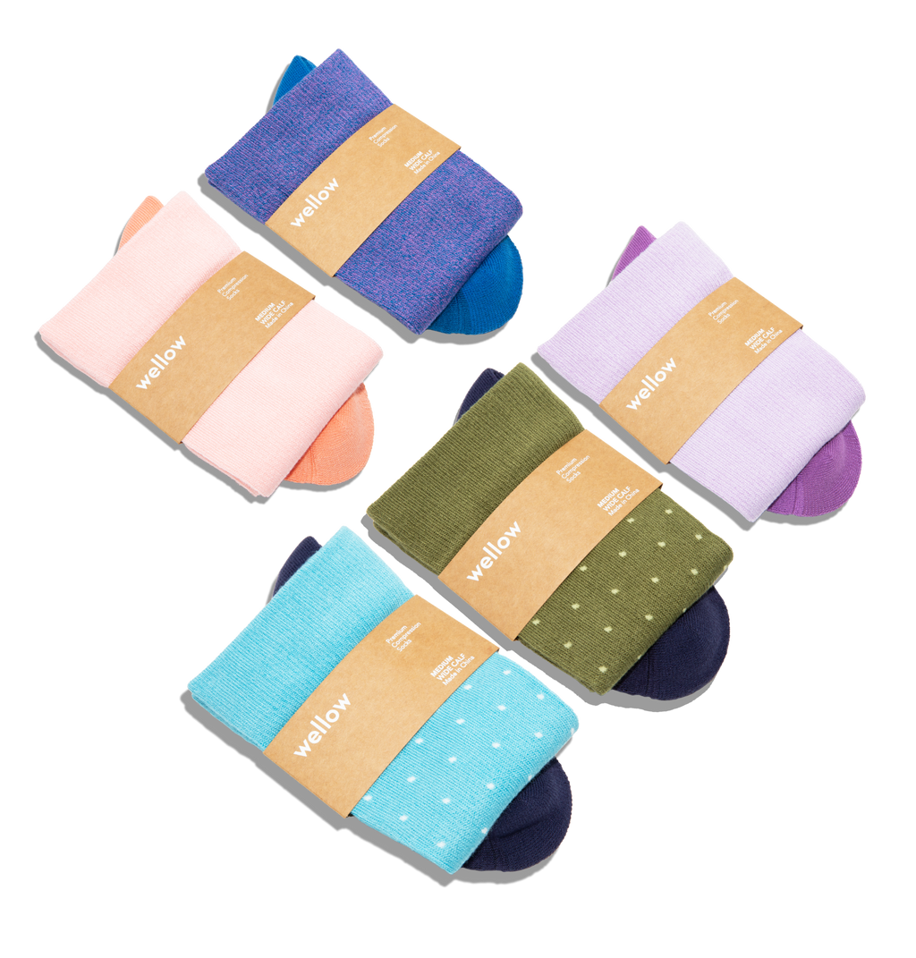 Vivid Vibes - 5 Pack - Wide Calf – Wellow