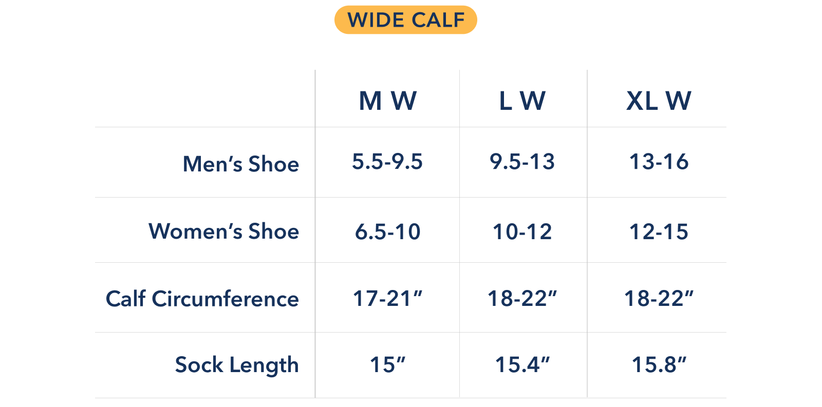 Calf sizes online